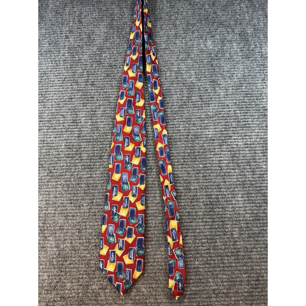 Cape Cod Men's Necktie Tie 100% Silk Block Pattern Made In USA